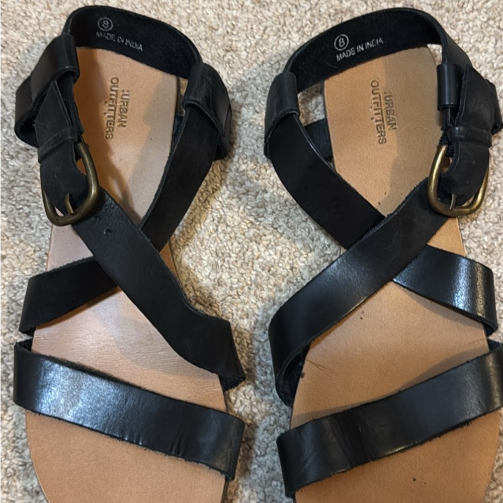 Urban Outfitters Black Strappy Sandals